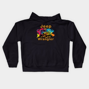 4x4 Jeep Wrangler Dirt Trail T-Shirt Kids Hoodie